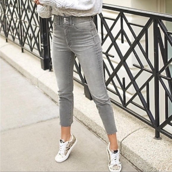 Express Slim Super high waist super soft grey jean - Picture 3 of 8